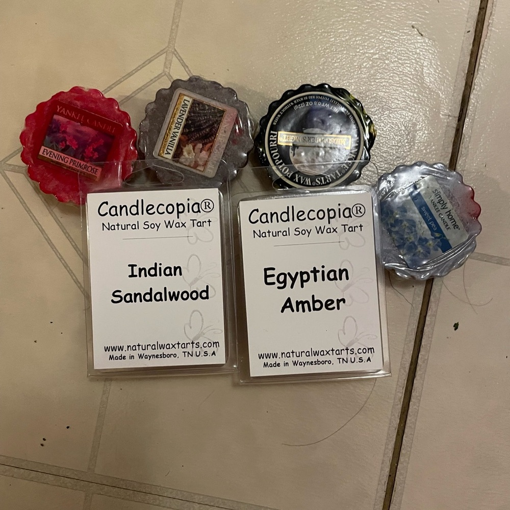 NIB Lot of 15 mixed wax tarts, Yankee Candle and Candlecopia organic soy